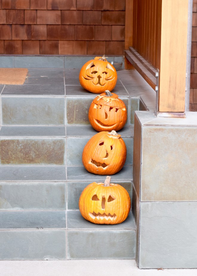 Pumpkins Up the Stairs | Land of Laurel