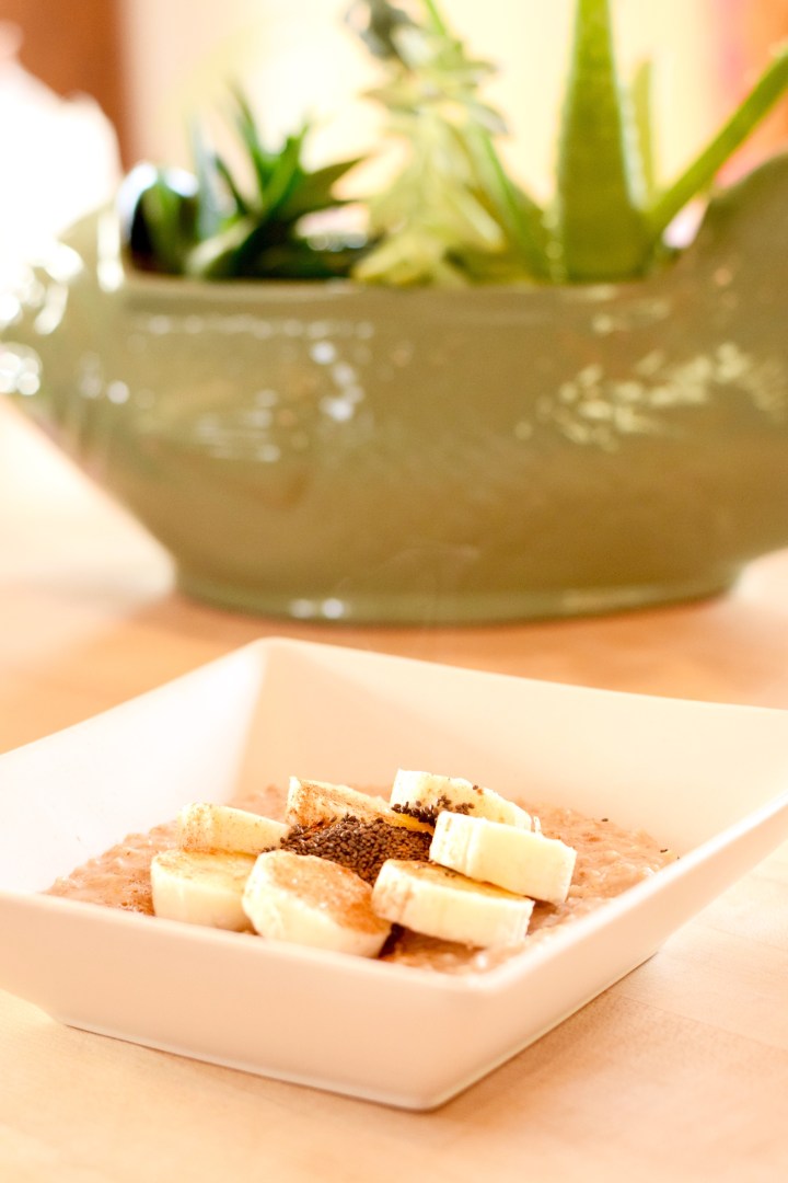 Chia Seeds and Banana on Steel Cut Oats | Land of Laurel