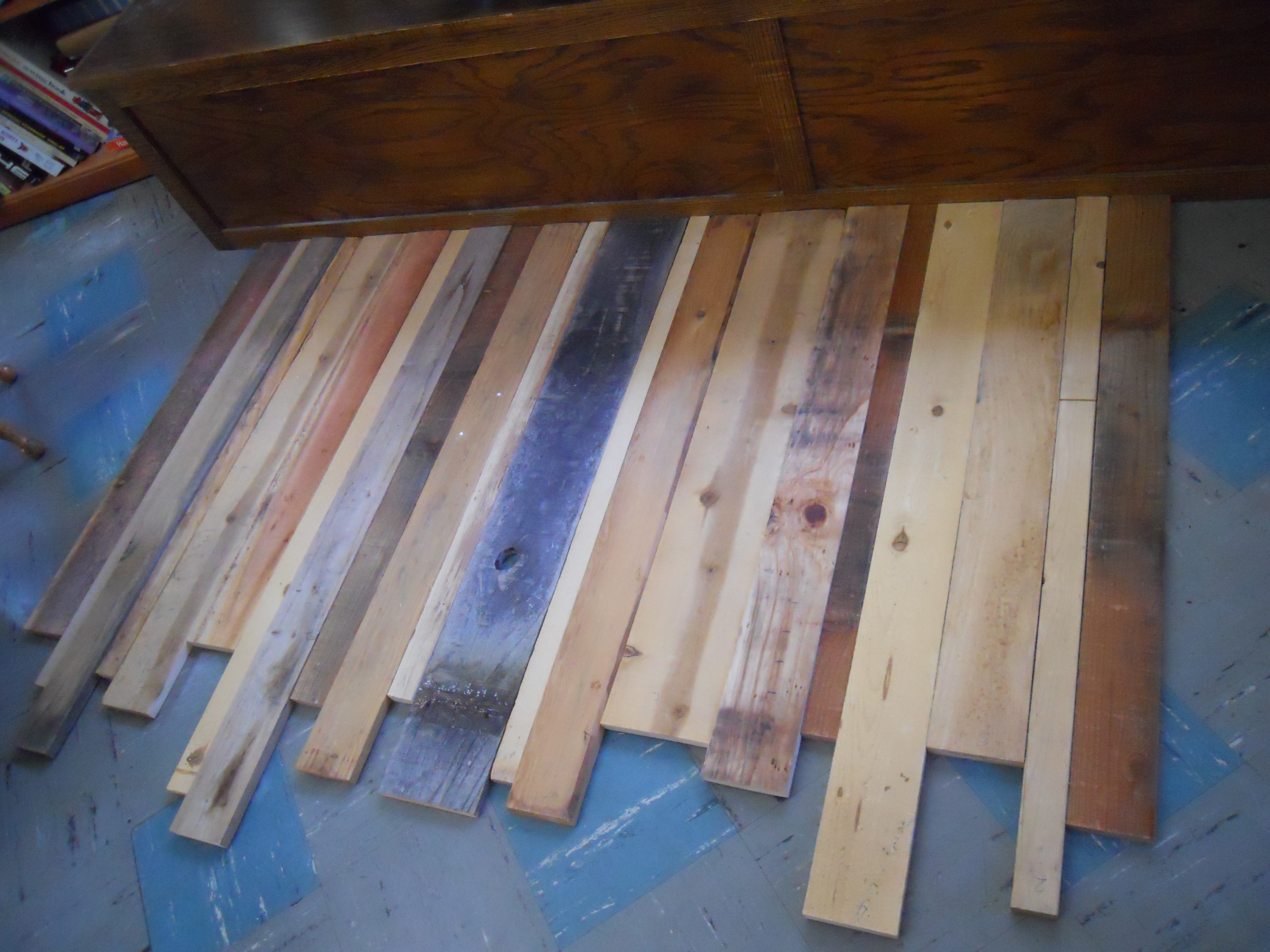 Scrap Wood Lined Up | Land of Laurel