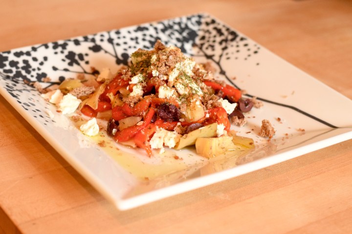 Slow Roasted Bell Pepper Salad with Feta Cheese | Land of Laurel