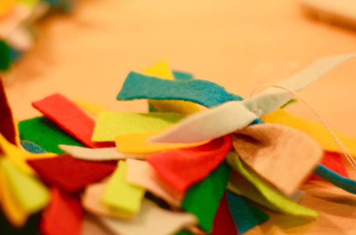 Stringing Together a Garland | Land of Laurel