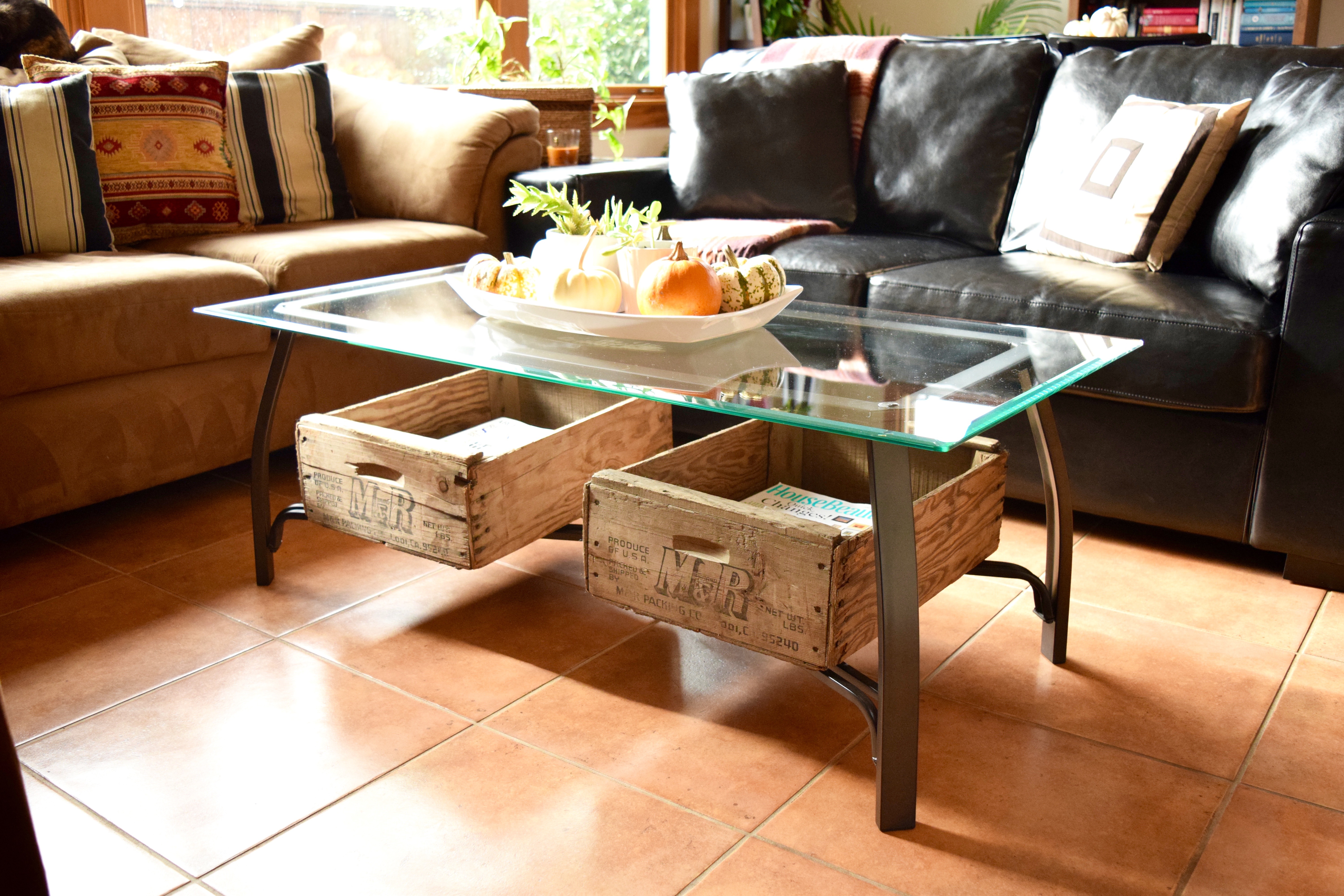 Cherry Crates Under Coffee Table | Land of Laurel
