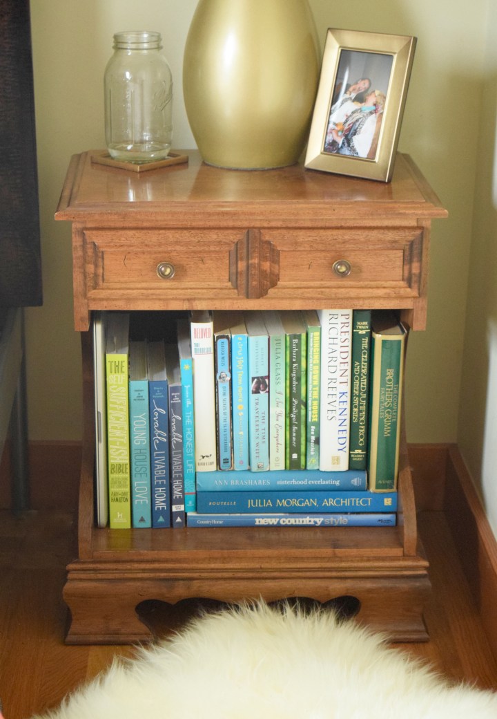 Nightstands with Blue Books | Land of Laurel