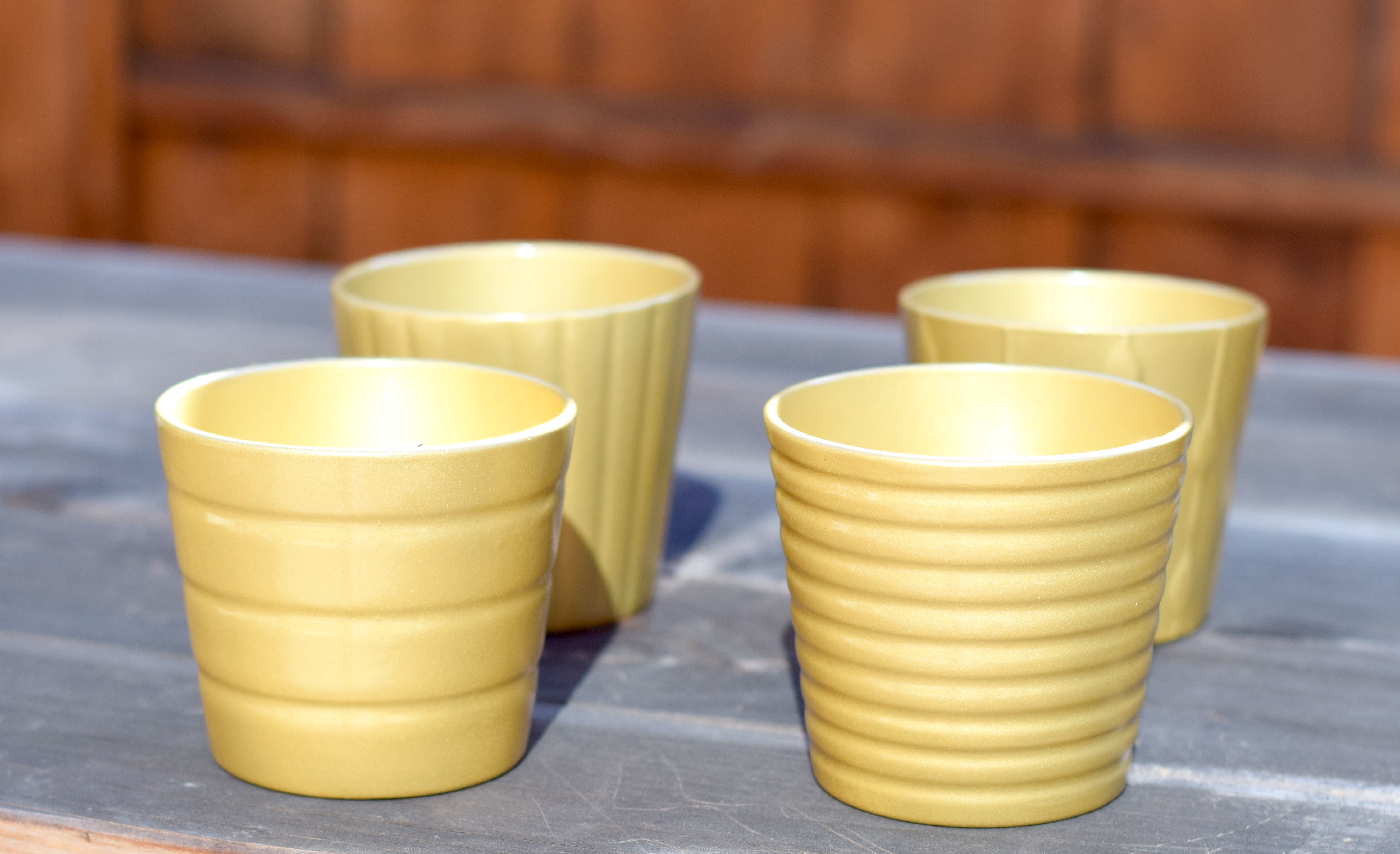 Painting IKEA Pots Gold | Land of Laurel