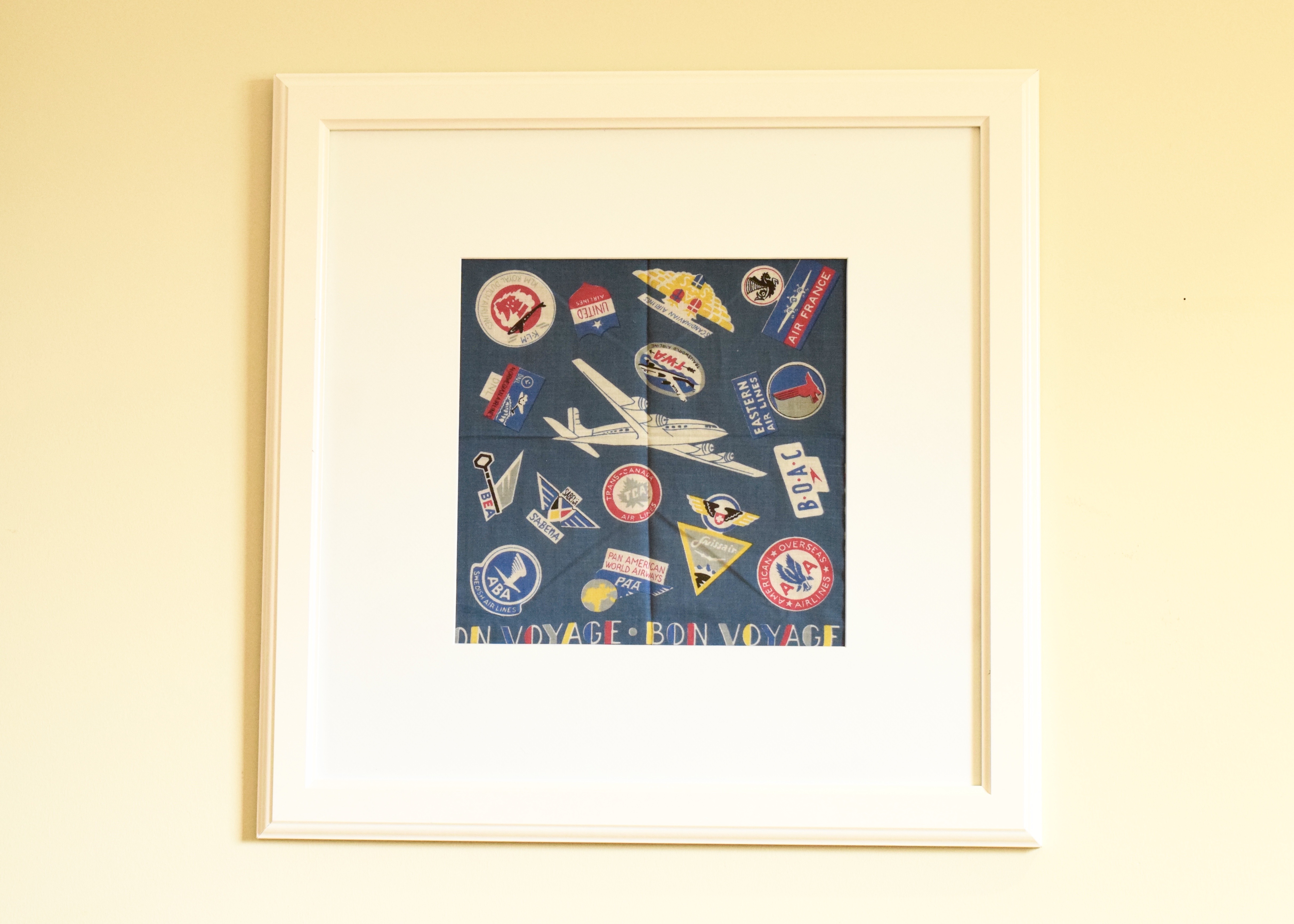 Bon Voyage Handkerchief Art | Land of Laurel