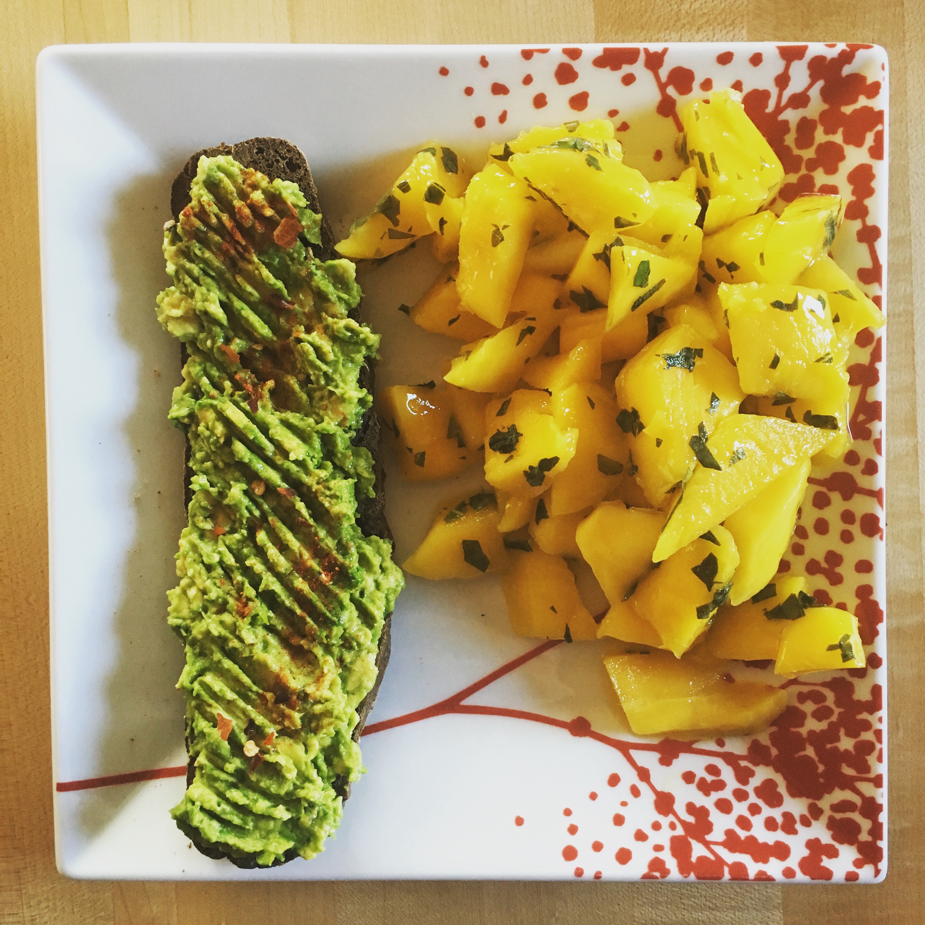 Mango Mint Salad and Avocado Toast | Land of Laurel