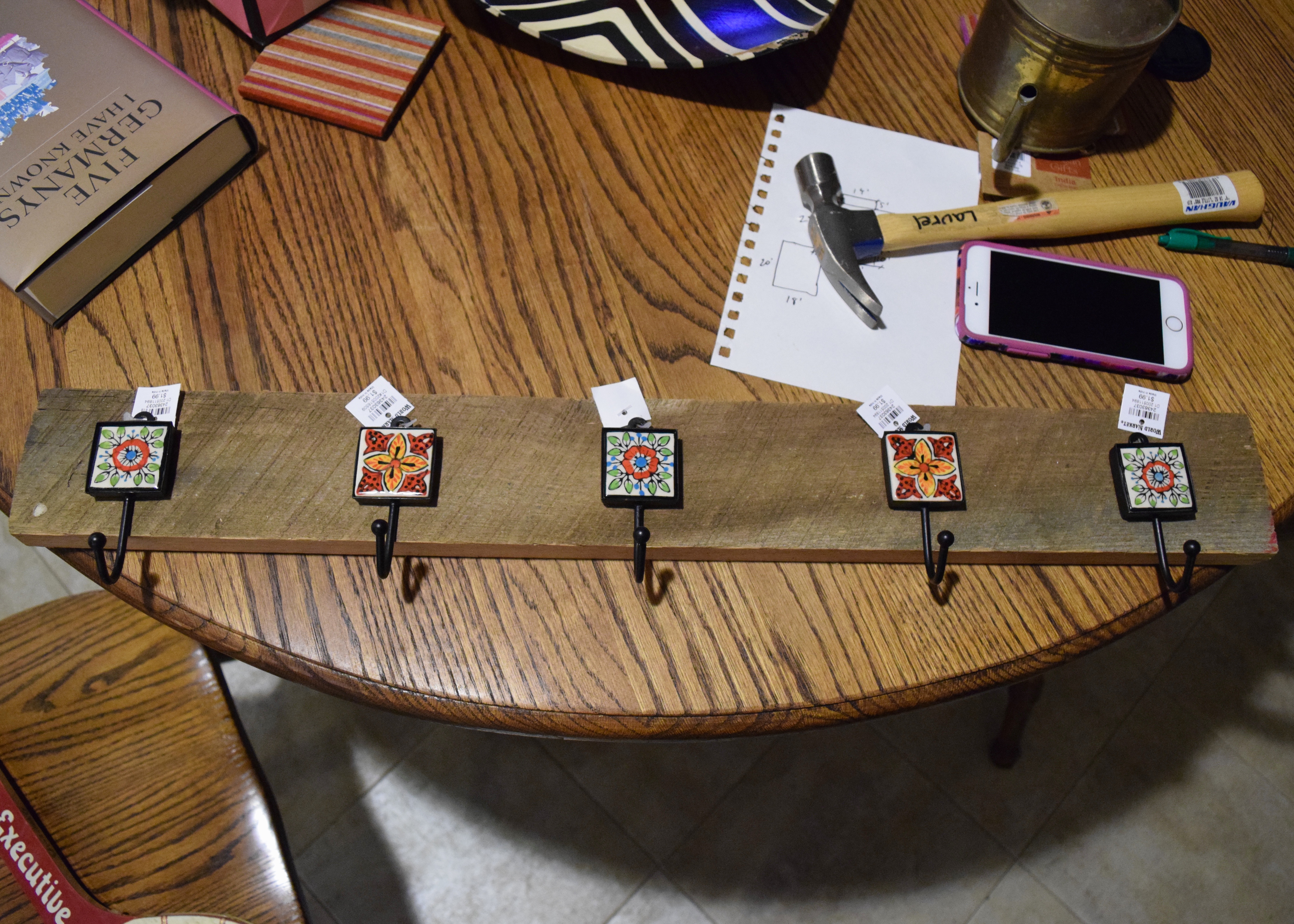 DIY Coat Rack | Land of Laurel