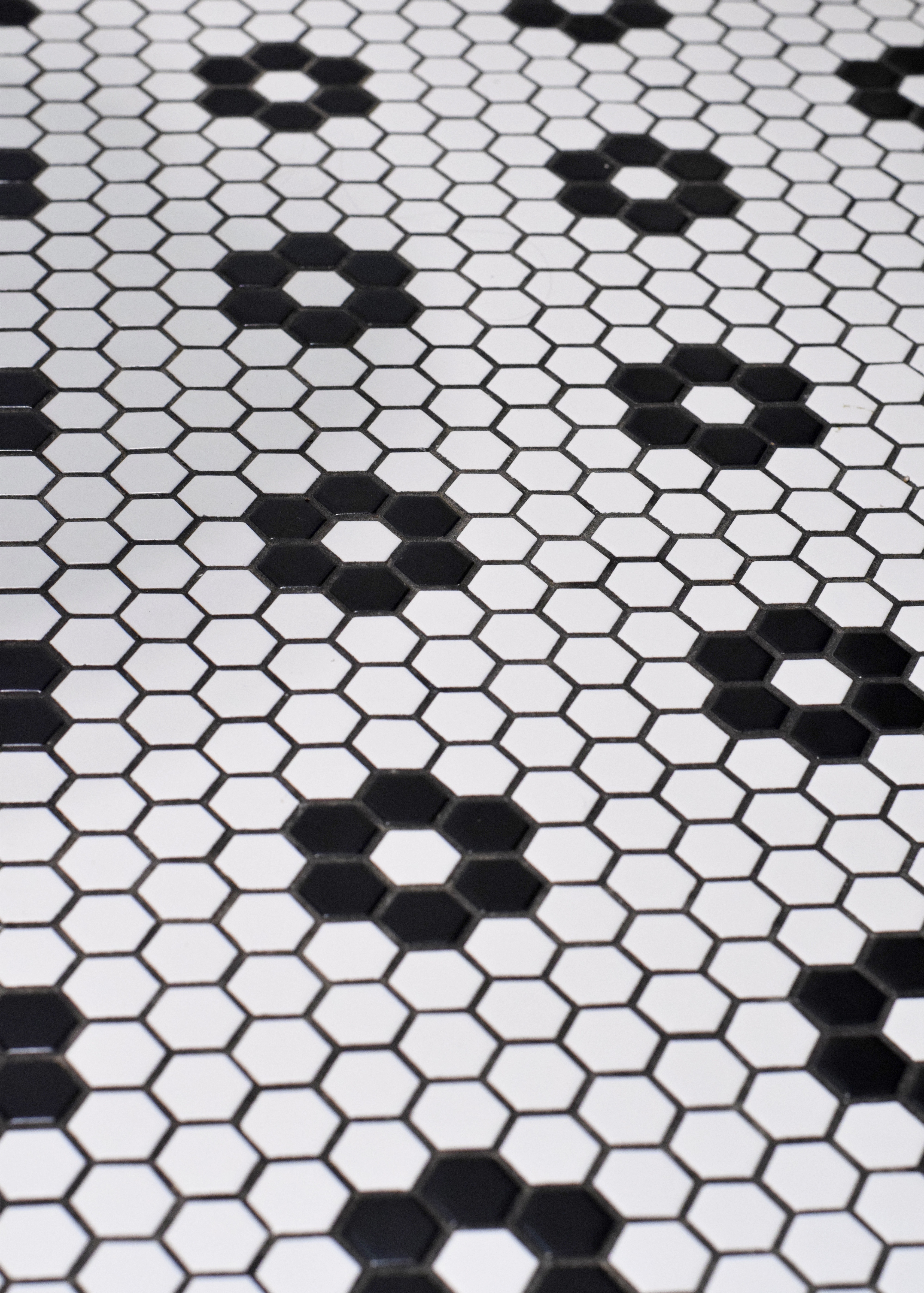 Berrybrier | White and Black Hex Flower Tile Floors.jpg